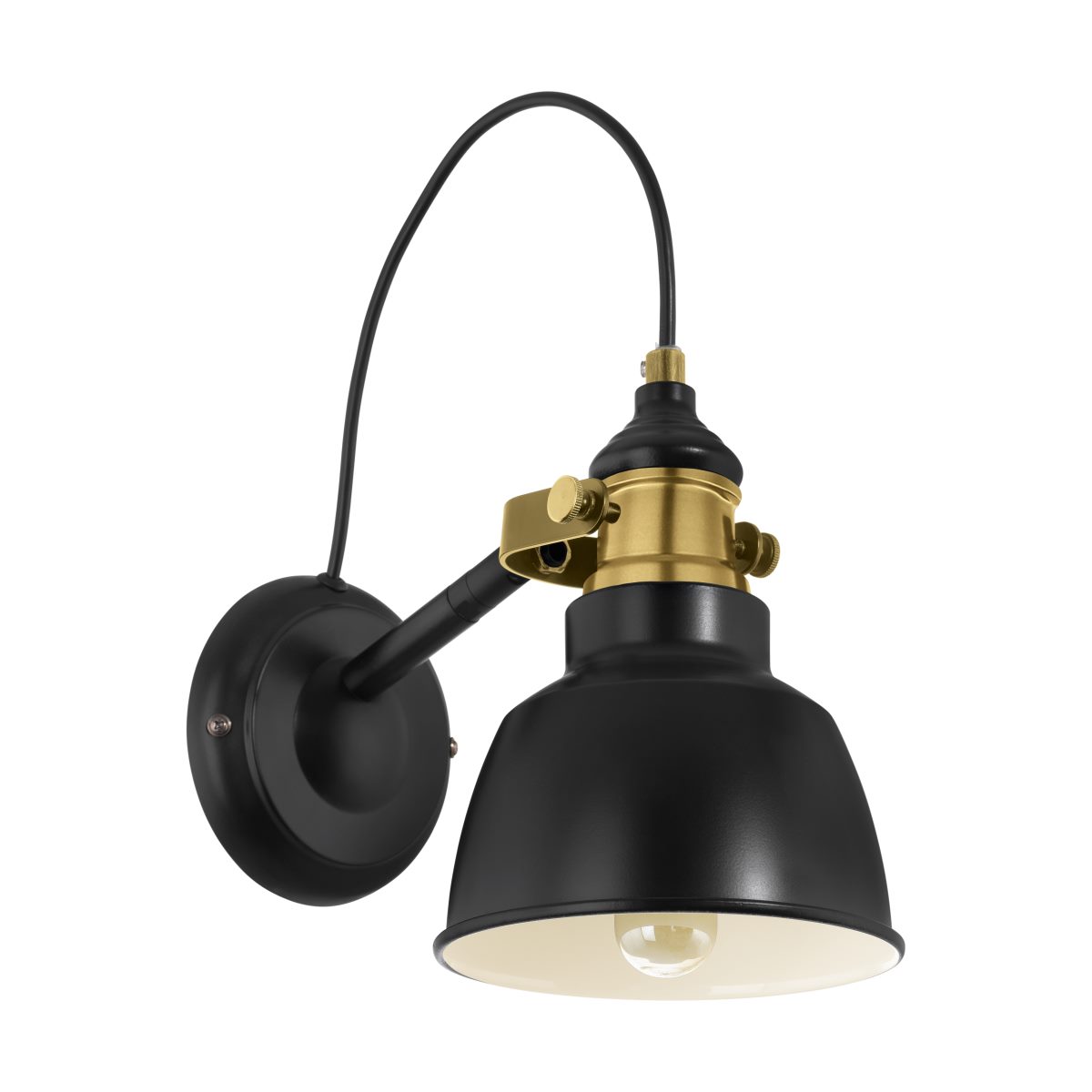 EGLO Vintage THORNFORD Wandlampe E27 schwarz- brniert