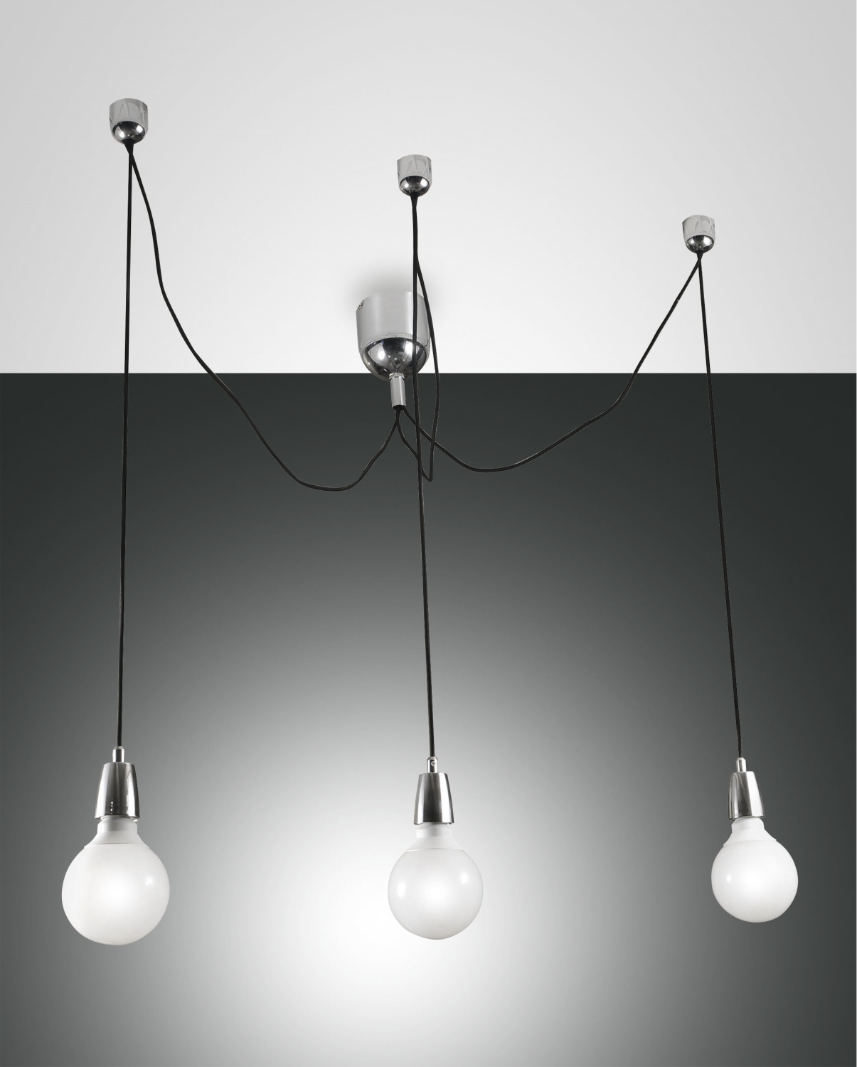 Fabas Luce Blog Spinnen Hngelampe modern 3x E27 chrom schwarz