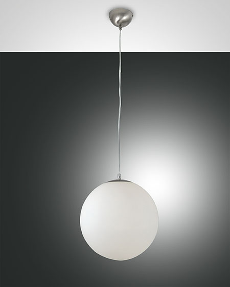 Fabas Luce Bong Kugel Pendelleuchte 300mm weiss E27