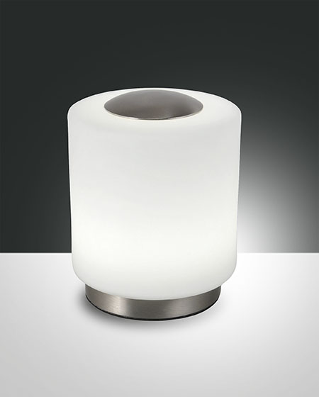 Fabas Luce Simi LED Tischleuchte nickel satiniert unter Tischleuchte Schlafzimmer > Wohnzimmerbeleuchtung > Nach Marke