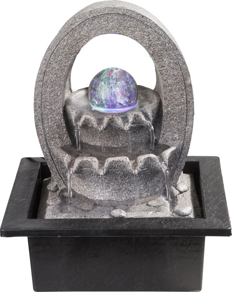 Globo ALBERT Brunnen Kunststoff Grau- 4xLED unter Wohnraumdeko > Nach Marke