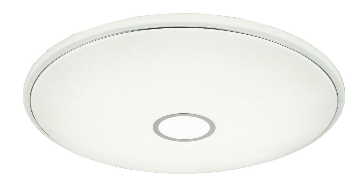 Globo Connor LED Deckenleuchte weiss- opal mit Fernbedienung 78-5x10-5cm