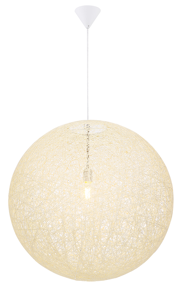 Globo Coropuna Hngeleuchte weiss- beige E27 dimmbar 65x150cm