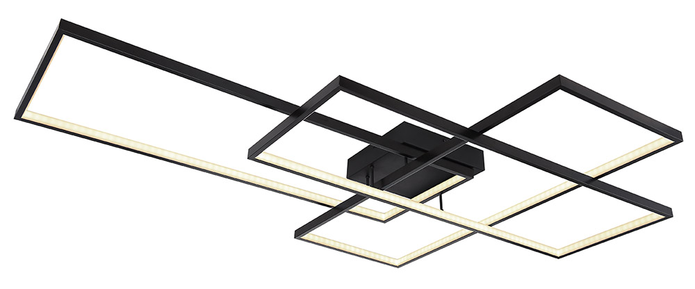 Globo Gabriel LED Deckenleuchte schwarz matt mit Fernbedienung 80x117x11cm unter Deckenleuchten