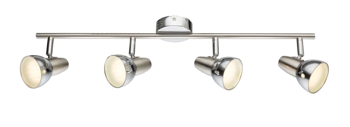 Globo LED STRAHLER ALUMINIUM NICKEL MATT- 4XLED LED Strahler Aluminium Nickel matt- 4xLED unter Strahler / Spots > Esszimmerbeleuchtung > Nach Raum