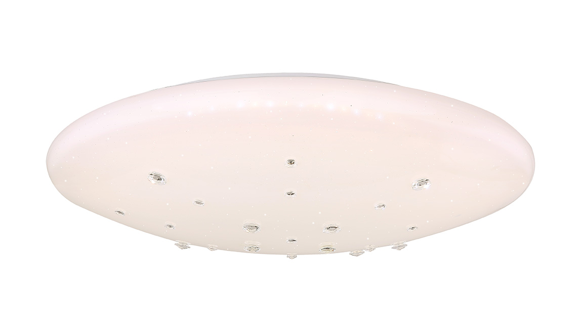 Globo Nussa LED Deckenleuchte weiss- opal mit Fernbedienung 58x10cm