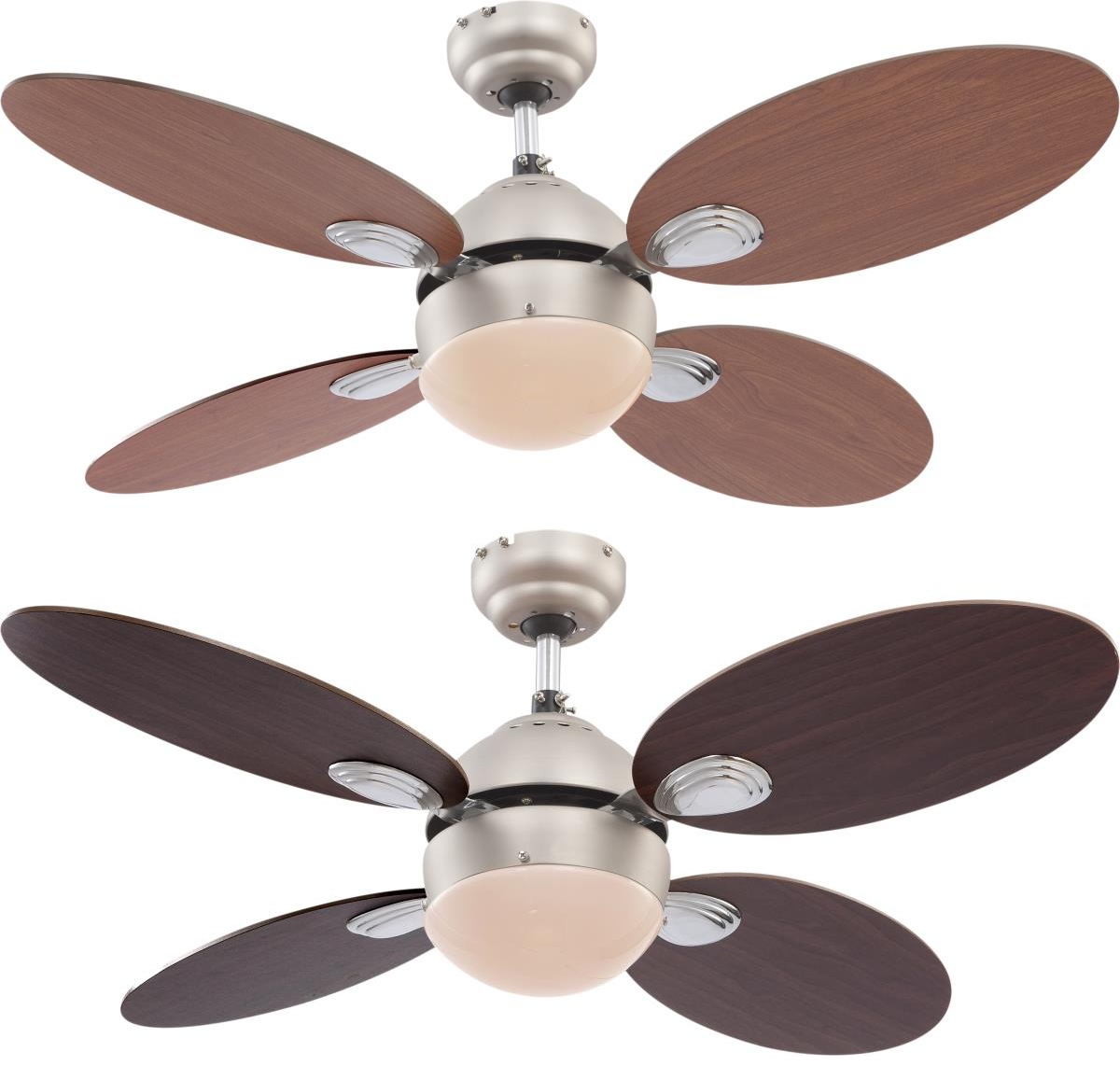 Globo WADE Ventilator Chrom Nickel matt- 1xE14 unter Ventilatoren > Nach Marke