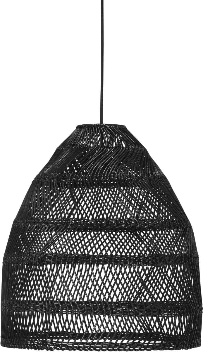 Hngelampe schwarz Rattan PR Home Maja 45cm E27