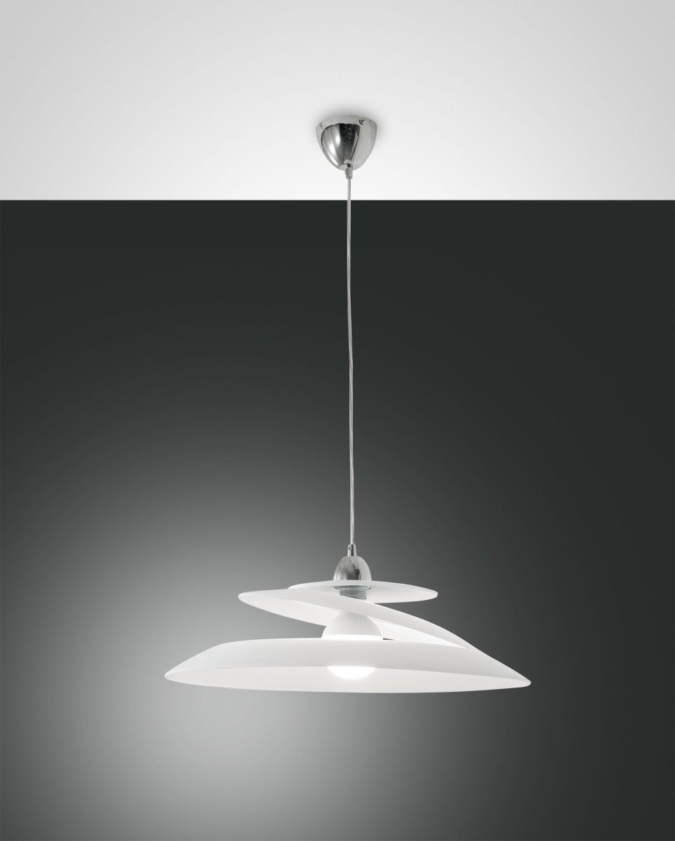 Hngelampe weiss E27 Fabas Luce Aragon dimmbar 530mm