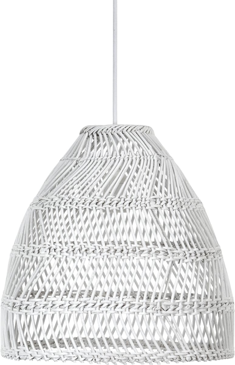 Hngelampe weiss Rattan PR Home Maja Outdoor IP44 36cm E27 2-5m mit Stecker