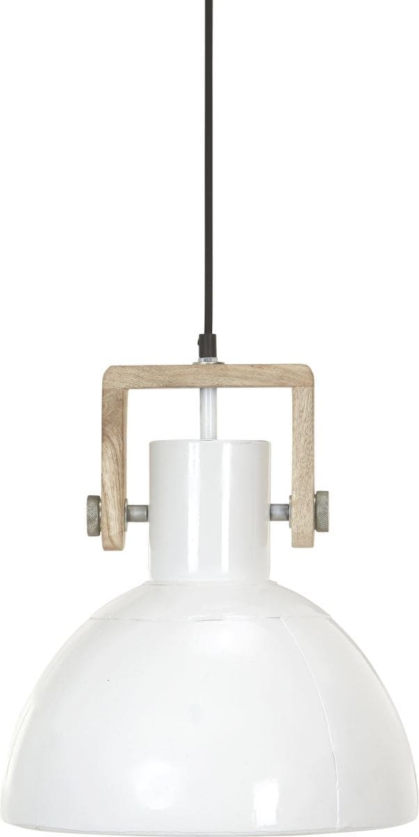 Hochwertige Vintage Hngelampe aus Holz u- Metall weiss PR Home Ashby 29cm E27 dimmbar
