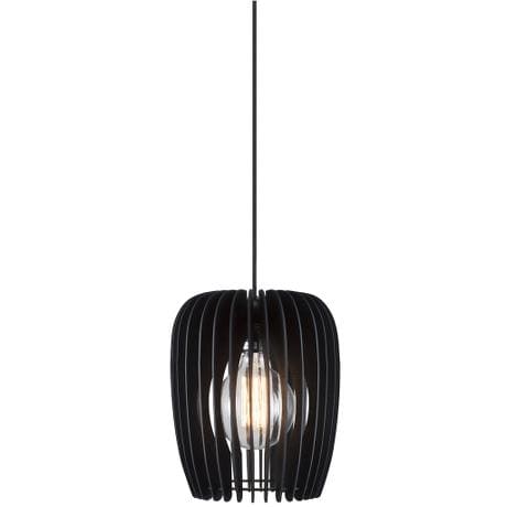 Holzlamellen Hngelampe schwarz Nordlux Tribeca 24 mit E27 Fassung
