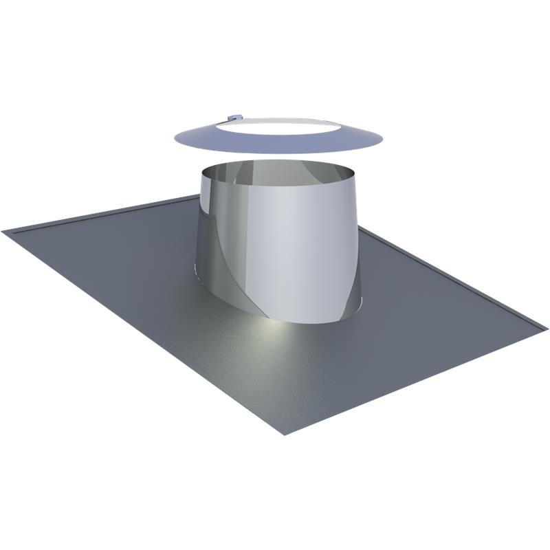 Jeremias DW ECO 2-0 Dachdurchf�hrung 5-15- mit Wetterkragen Edelstahlrand