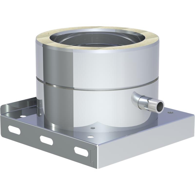 Jeremias DW ECO 2-0 Grundplatte mit Kondensatablauf seitlich und 1-2 Zoll Nippel
