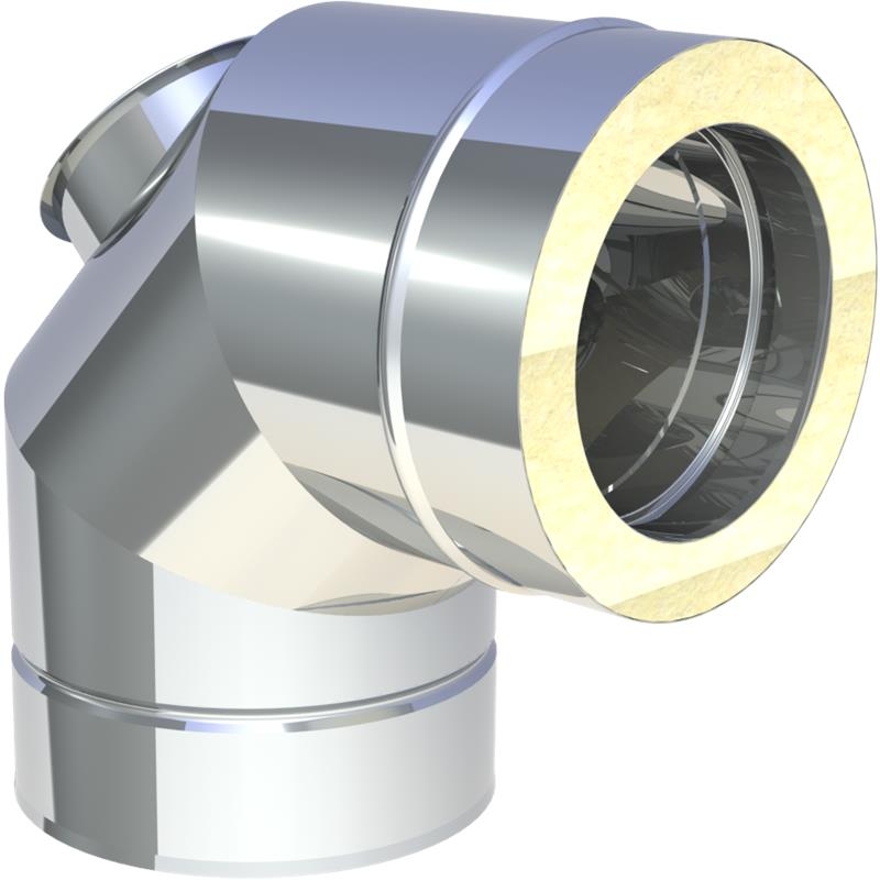 Jeremias DW-FU Winkel 90- mit Revisions�ffnung f�r Festbrennstoffe(bis 600 -C - N1)