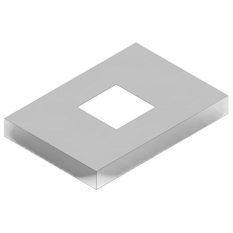 Jeremias Kaminabdeckung mit eckigem Ausschnitt 80x80mm f�r Schornsteinerh�hung Schornsteinabdeckung aus Edelstahl f�r Ziegel und Betonschornsteine