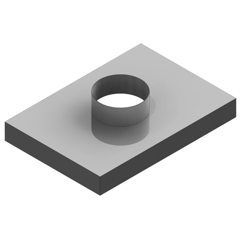 Jeremias Kaminabdeckung mit rundem Ausschnitt und Stutzen 80mm Schornsteinabdeckung aus Edelstahl f�r Ziegel und Betonschornsteine