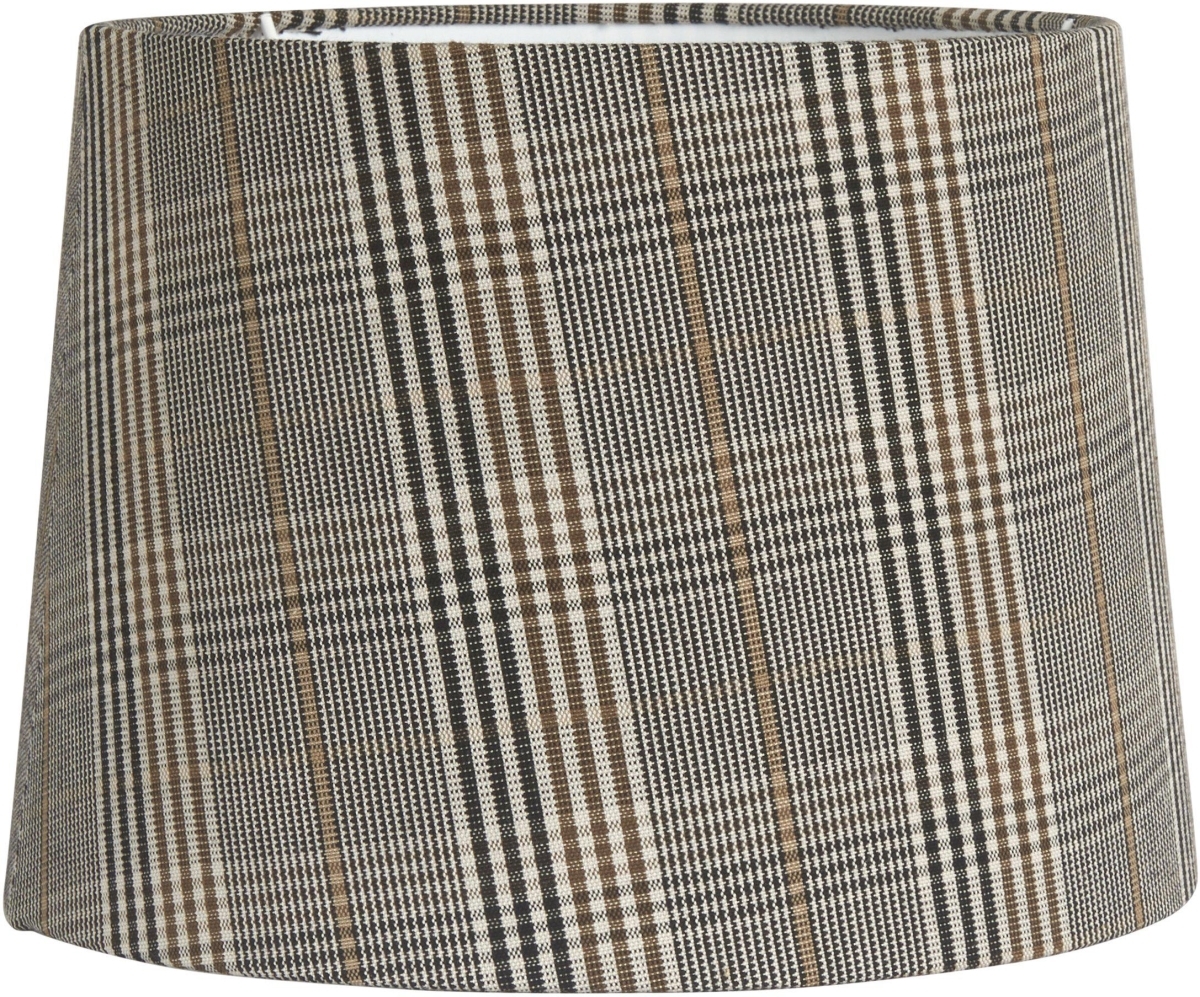 Lampenschirm Textil grau Kariert PR Home Sofia E27 20x15-5cm