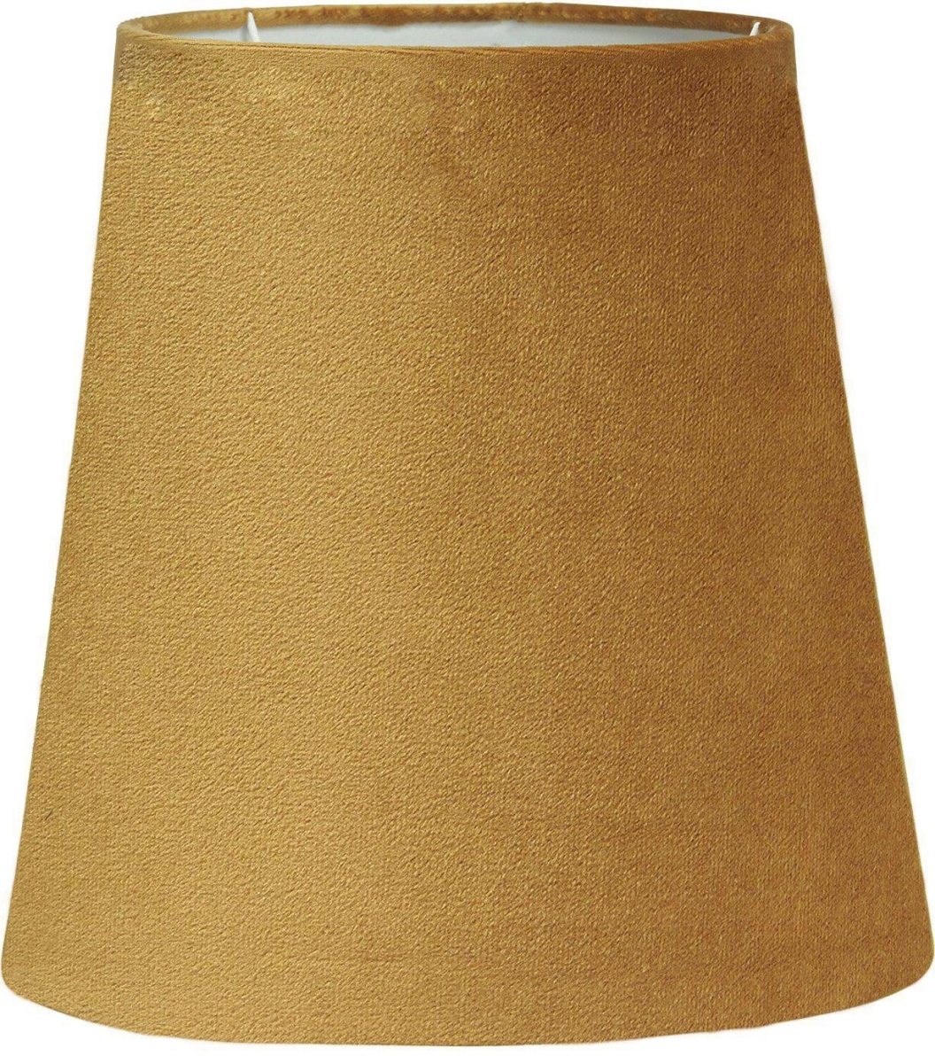 Lampenschirm Textil Samt gelb PR Home Queen 12x12cm Befestigungsklipp fr Kerzen Leuchtmittel