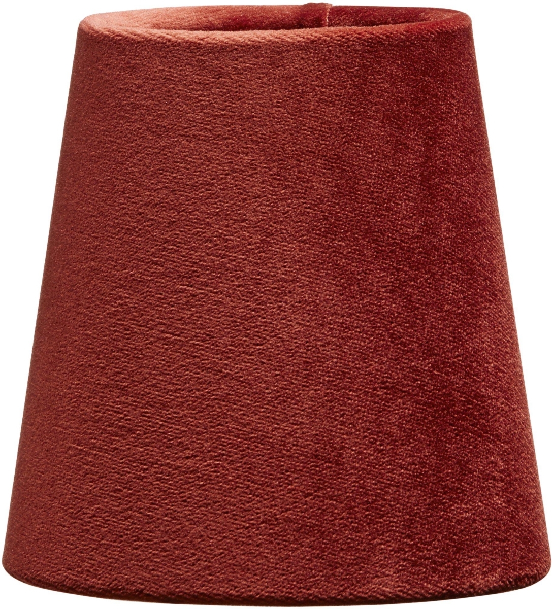 Lampenschirm Textil Samt rost rot PR Home Queen 12x12cm Befestigungsklipp fr Kerzen Leuchtmittel