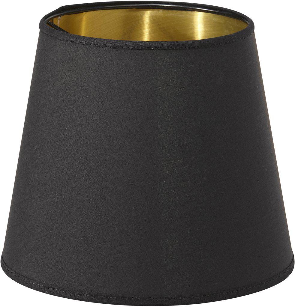 Lampenschirm Textil schwarz gold PR Home Queen 12x12cm Befestigungsklipp fr Kerzen Leuchtmittel