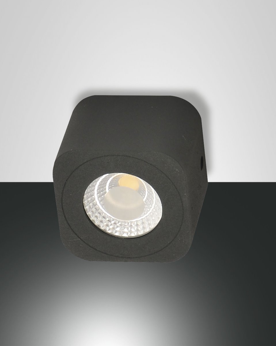 LED Aufbauleuchte anthrazit Fabas Luce Palmi 540lm 3000K