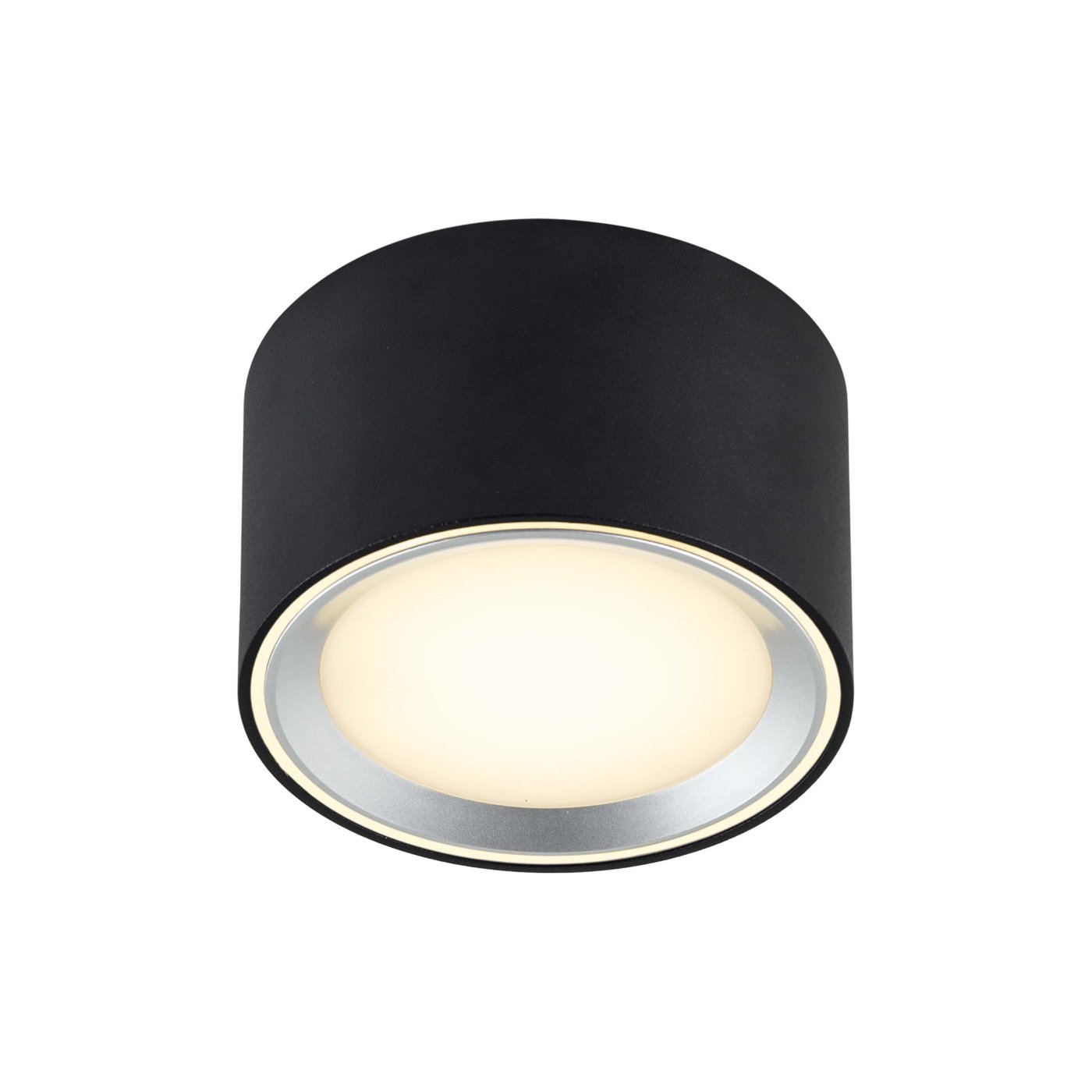 LED Aufbauleuchte schwarz silber Nordlux Fallon 10cm 500lm Moodmaker unter Aufbauleuchten > Wohnraumleuchten > Beleuchtung