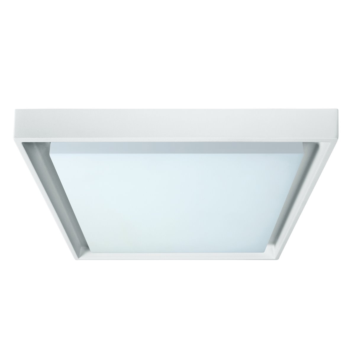 LED Aussen Wand u- Deckenleuchte weiss Nve Mio 34cm IP54 2500lm eckig