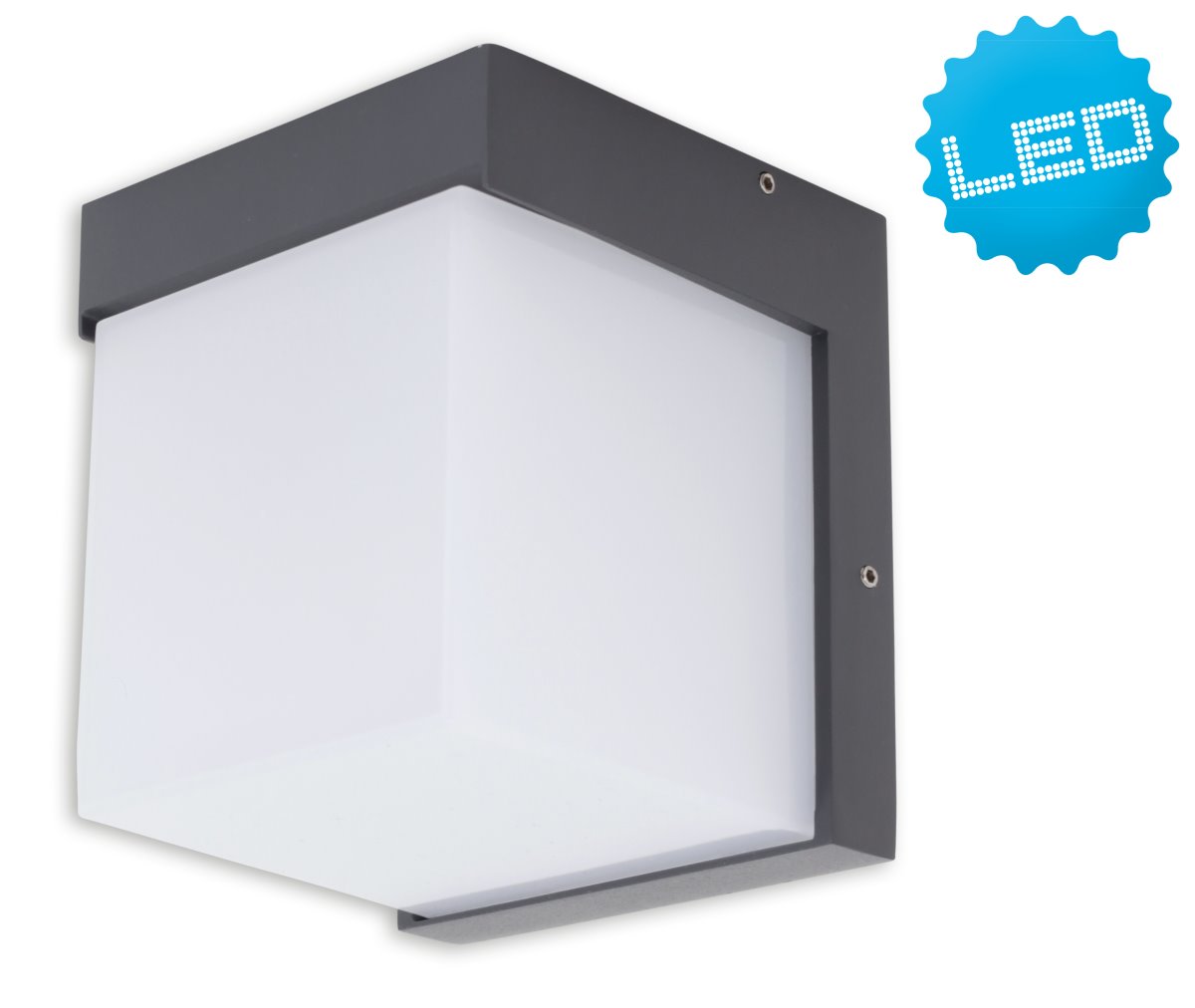 LED Aussenwandleuchte anthrazit- weiss Nve 11-6x11-7x13-9cm IP54 350lm