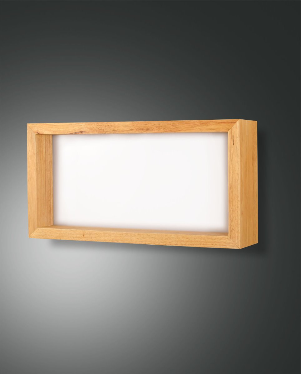 LED beleuchtetes Hngeregal Eichenholz Fabas Luce Window 3150lm 605mm unter Wandleuchten > Wohnzimmerbeleuchtung > Nach Raum