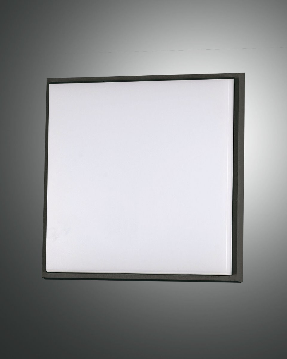 LED Deckenaussenleuchte schwarz Fabas Luce Desdy 2300lm 240mm IP54