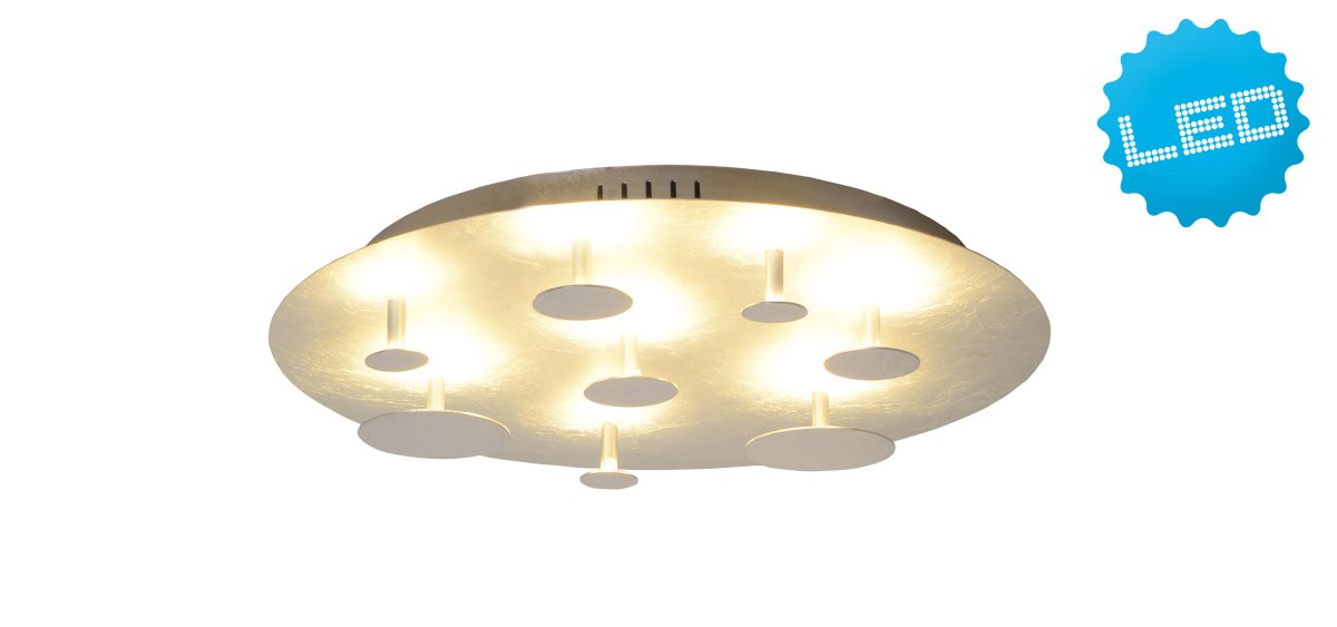 LED Deckenleuchte Blattsilber Design Nve Firenze 50cm 1700lm