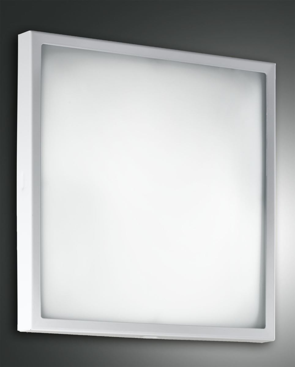 LED Deckenleuchte weiss Fabas Luce Osaka 40x40cm 2100lm