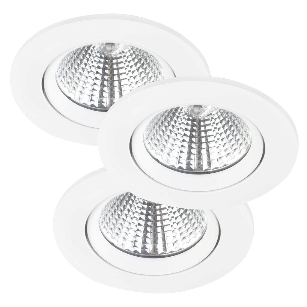 LED Einbauleuchte weiss Nordlux Fremont 3er Set a 345lm 2700K rund