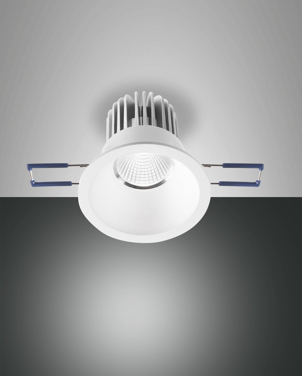 LED Einbaustrahler weiss Fabas Luce Sigma 800lm 3000K rund unter Einbauleuchten > Flurbeleuchtung > Nach Raum