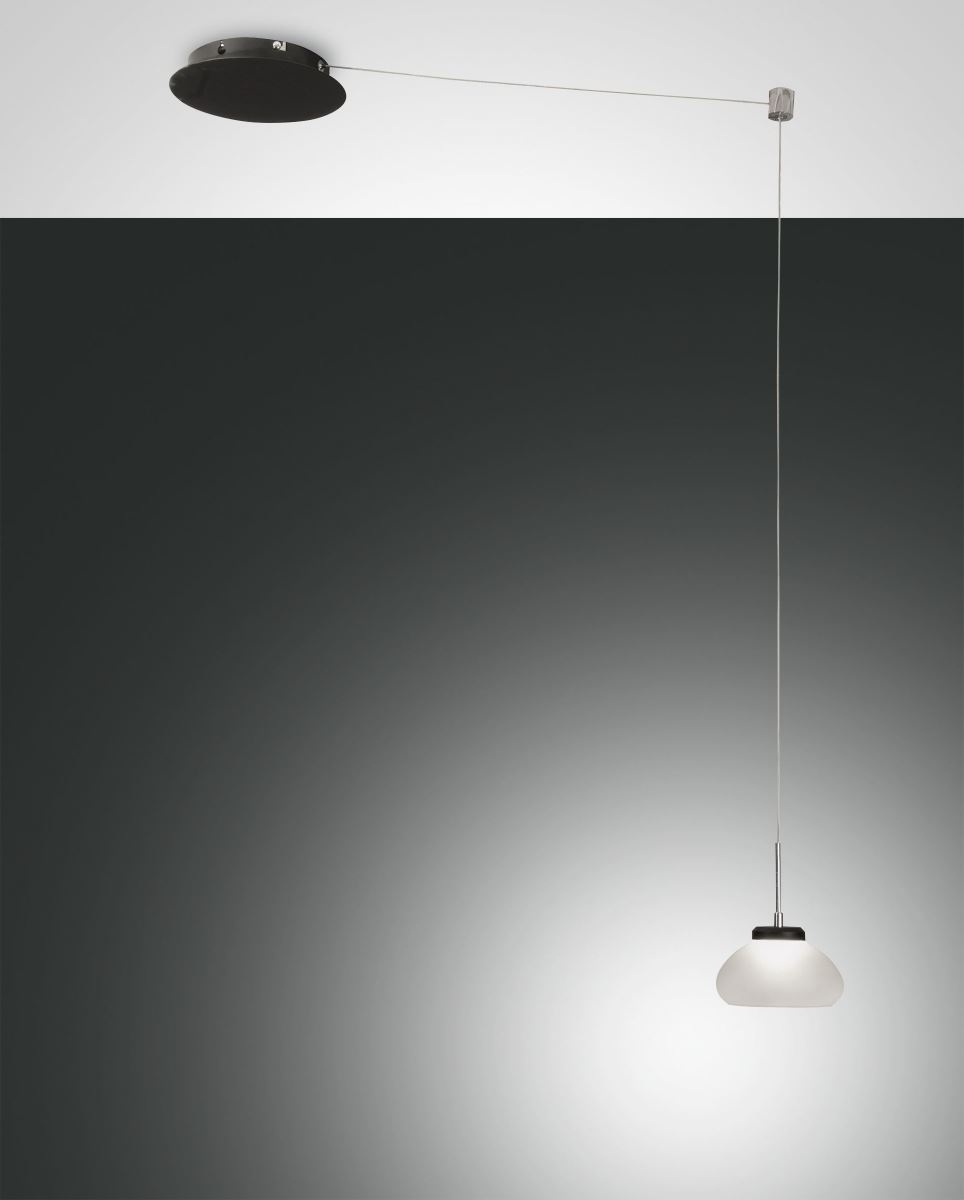 LED Hngeleuchte schwarz weiss Fabas Luce Arabella 14x350cm 720lm dimmbar