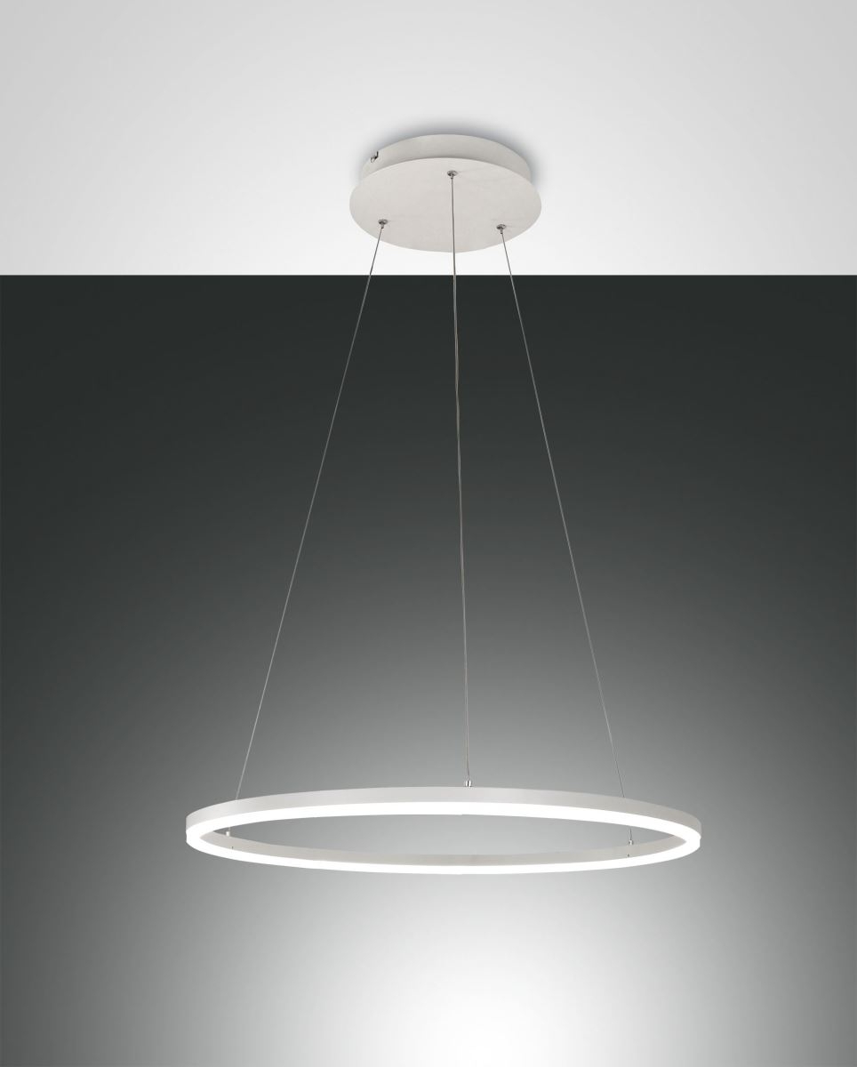 LED Hngeleuchte weiss satiniert Fabas Luce Giotto 2-flg- 3240lm