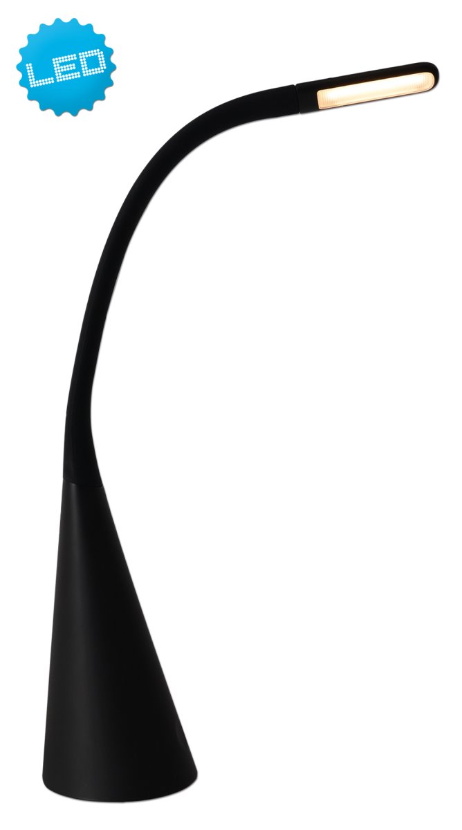 LED Schreibtischleuchte schwarz Nve Alf 350lm mit USB Port u- Touchdimmer