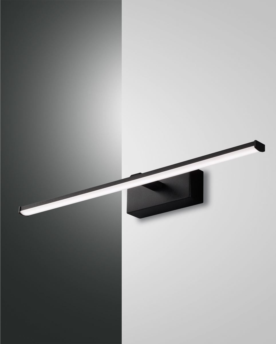LED Spiegellampe schwarz satiniert Fabas Luce Nala 900lm IP44 unter Wohnraumleuchten > Wohnraumleuchten > Beleuchtung