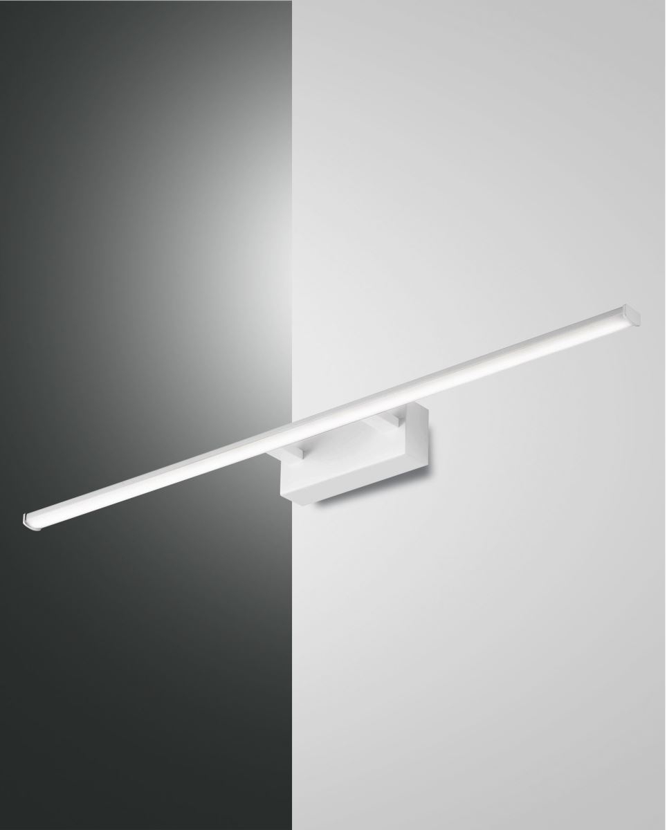 LED Spiegellampe weiss satiniert Fabas Luce Nala 1350lm IP44