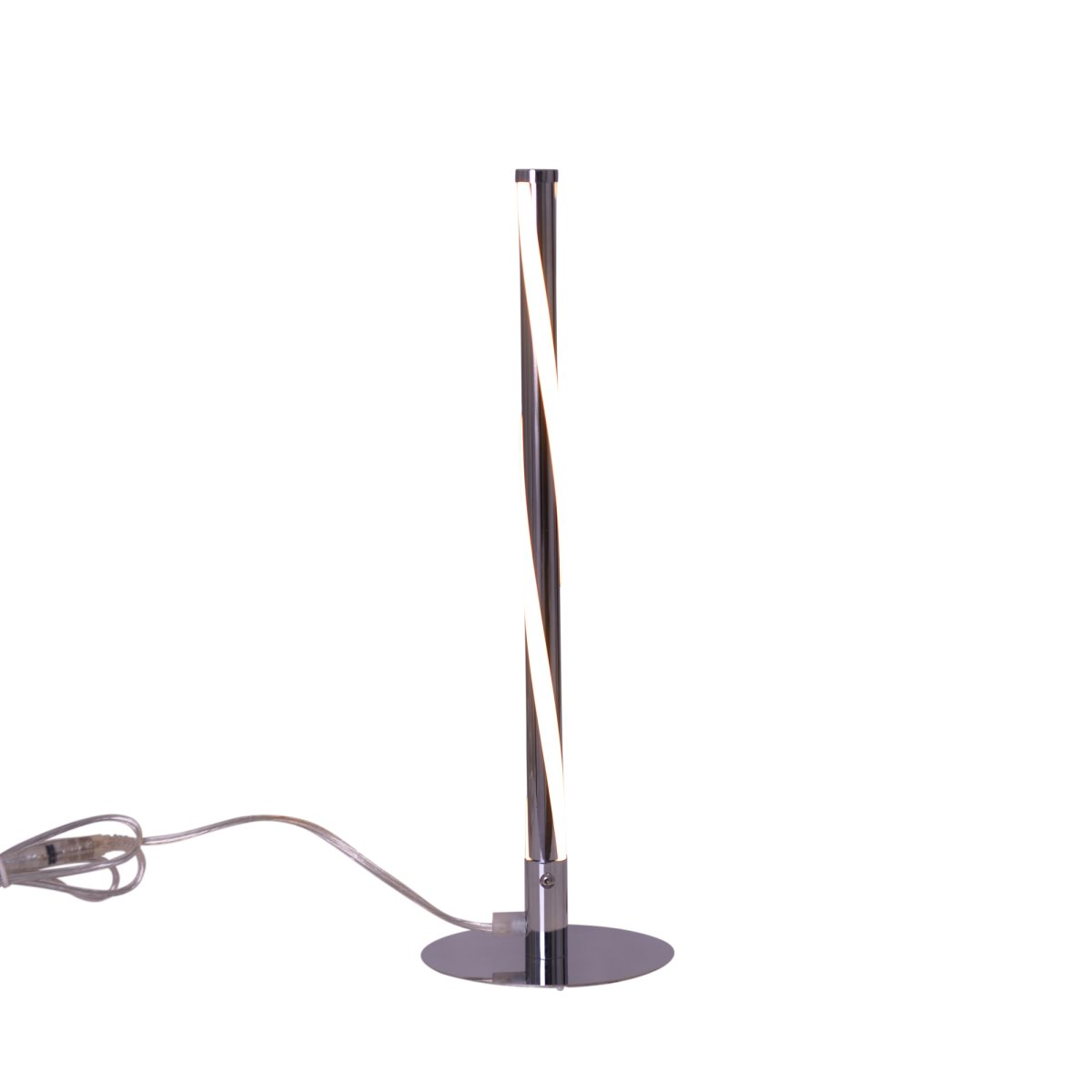 LED Tischleuchte chrom Nve Twist 40cm 500lm