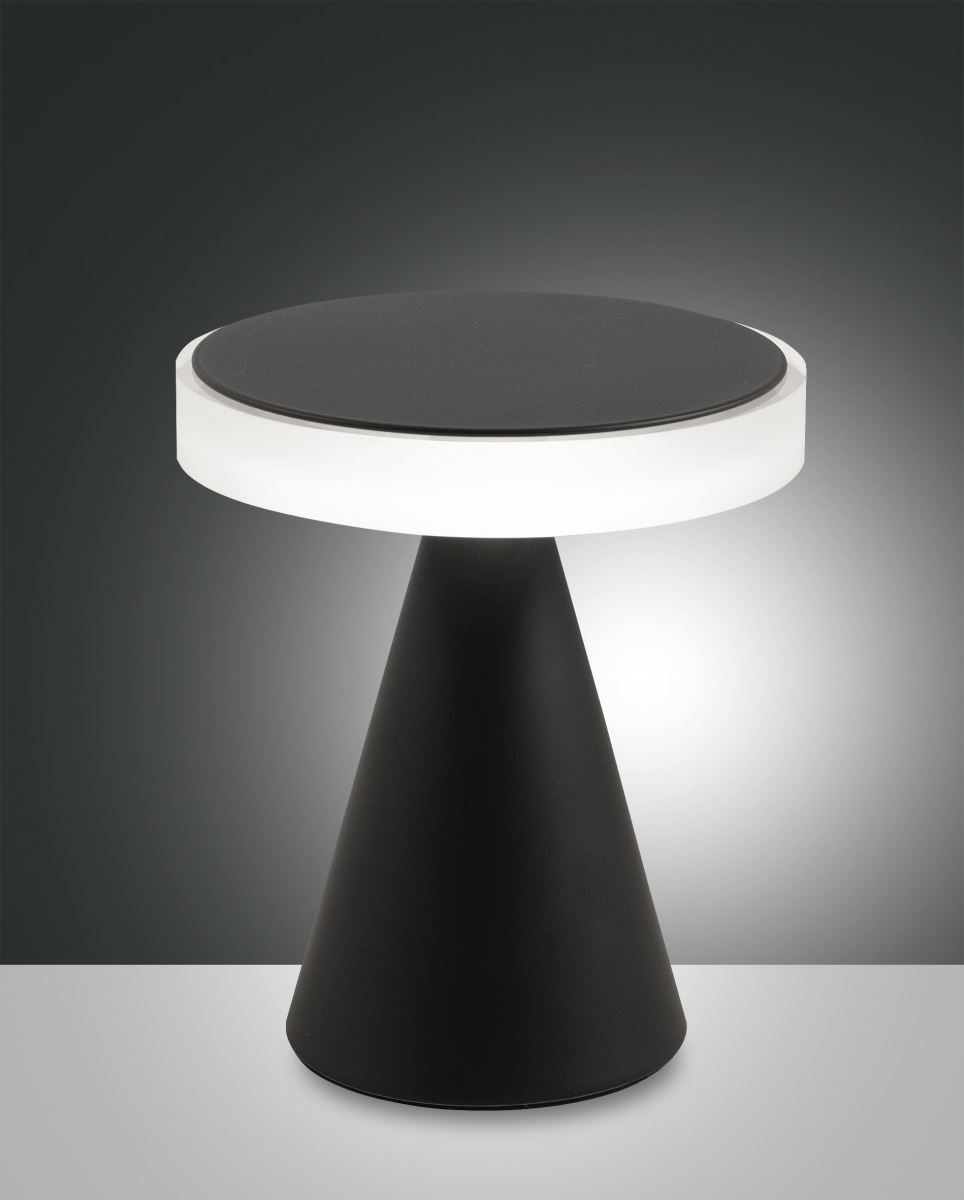 LED Tischleuchte schwarz satiniert Fabas Luce Neutra 1080lm unter Tischleuchte Schlafzimmer > Wohnzimmerbeleuchtung > Nach Marke