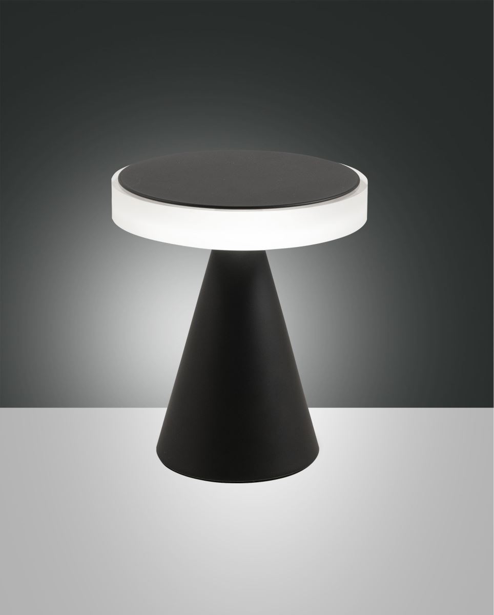 LED Tischleuchte schwarz satiniert Fabas Luce Neutra 720lm unter Tischleuchte Schlafzimmer > Wohnzimmerbeleuchtung > Nach Marke