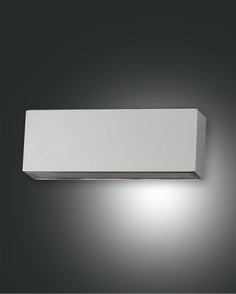 LED Wandaussenleuchte silber Fabas Luce Trigg 180mm 1300lm IP54 unter Wandleuchten > Fabas Luce > Beleuchtung