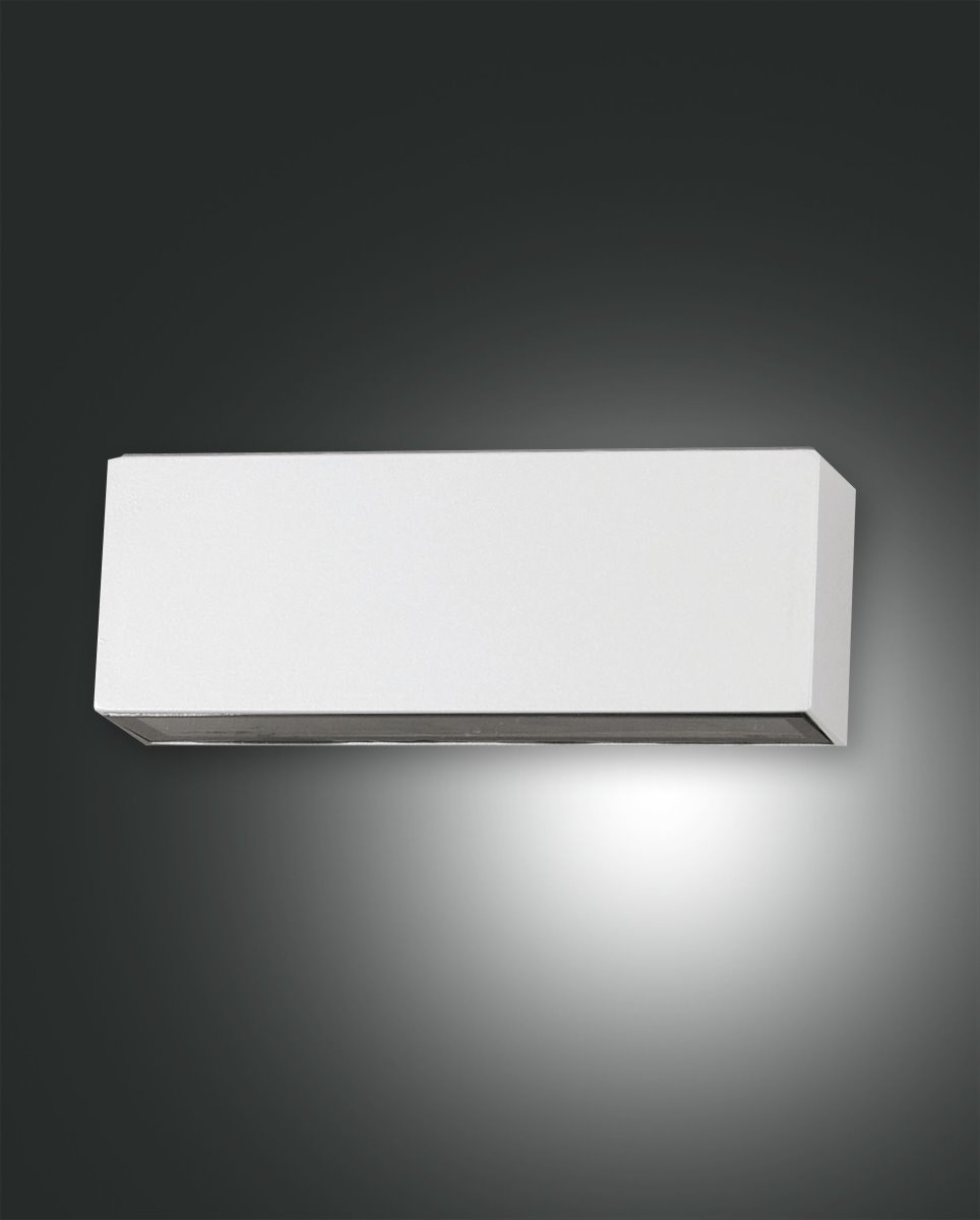 LED Wandaussenleuchte weiss Fabas Luce Trigg 180mm 1300lm IP54