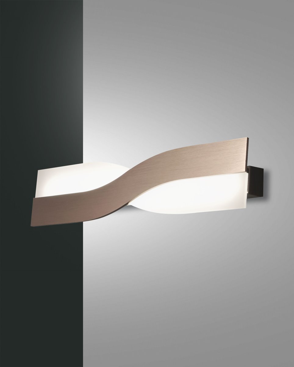 LED Wandleuchte Bronze satiniert Fabas Luce Riace 500mm 1170lm