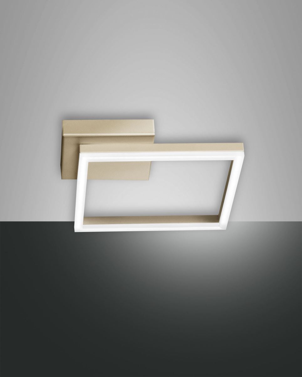 LED Wandleuchte gold edelmatt satiniert Fabas Luce Smartluce Bard 1980lm