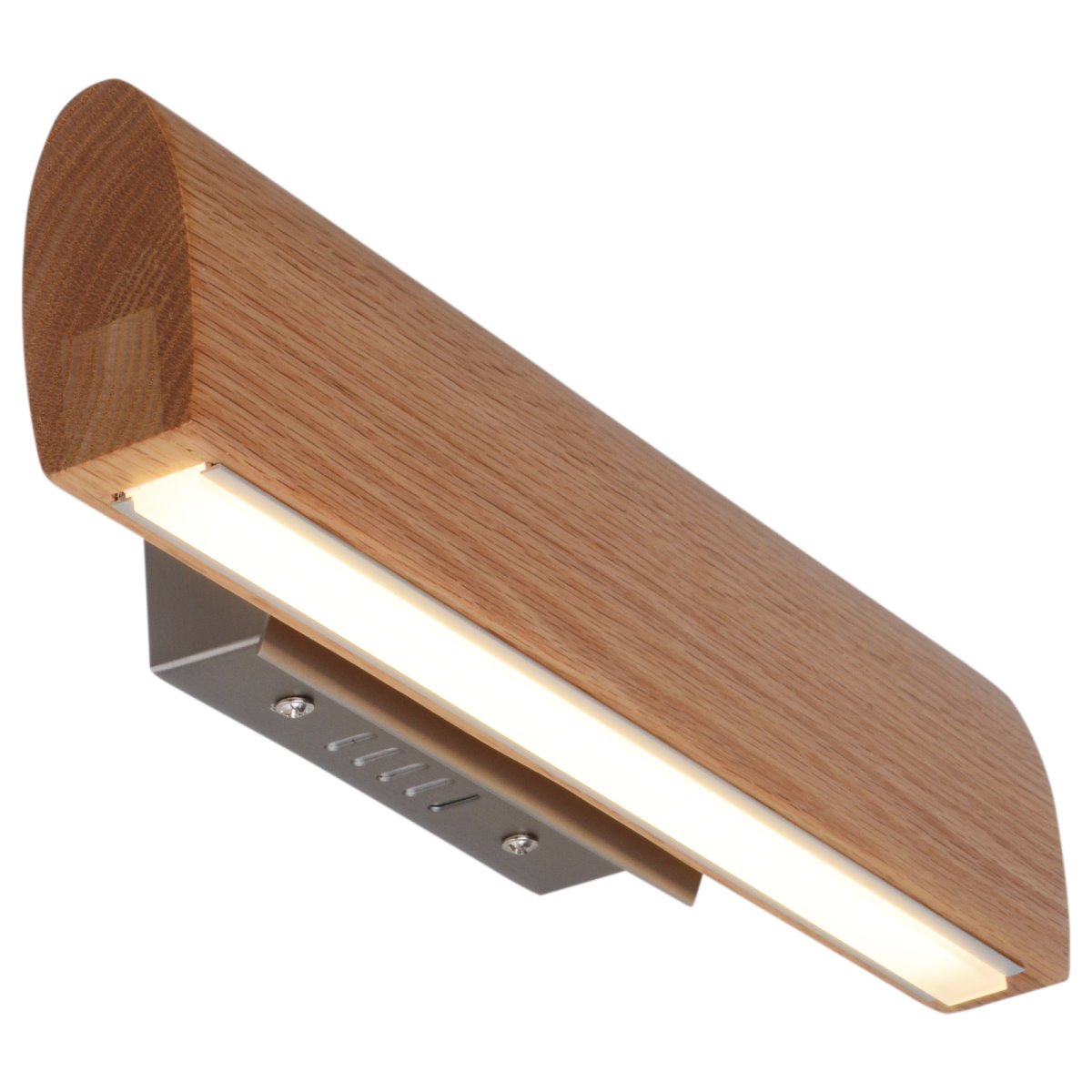 LED Wandleuchte Holz braun Nve Rondo 35cm 546lm