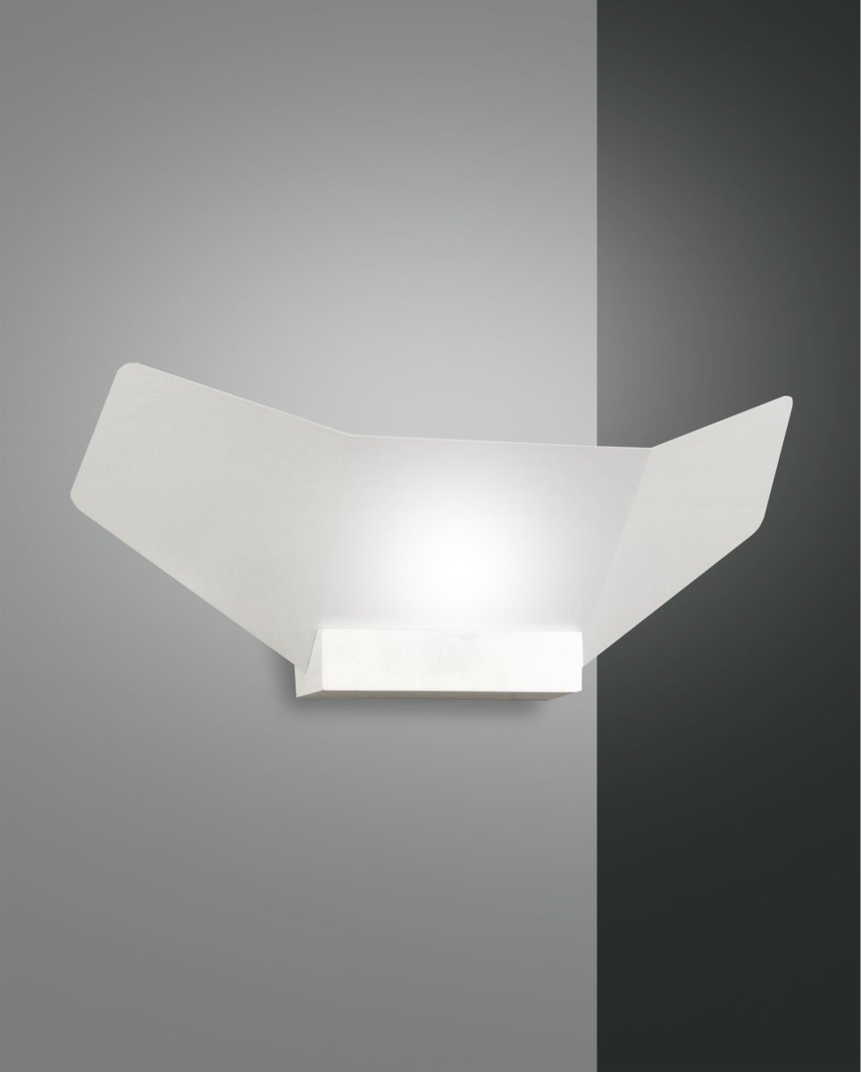 LED Wandleuchte weiss Fabas Luce Flap 1350lm 3000K dimmbar