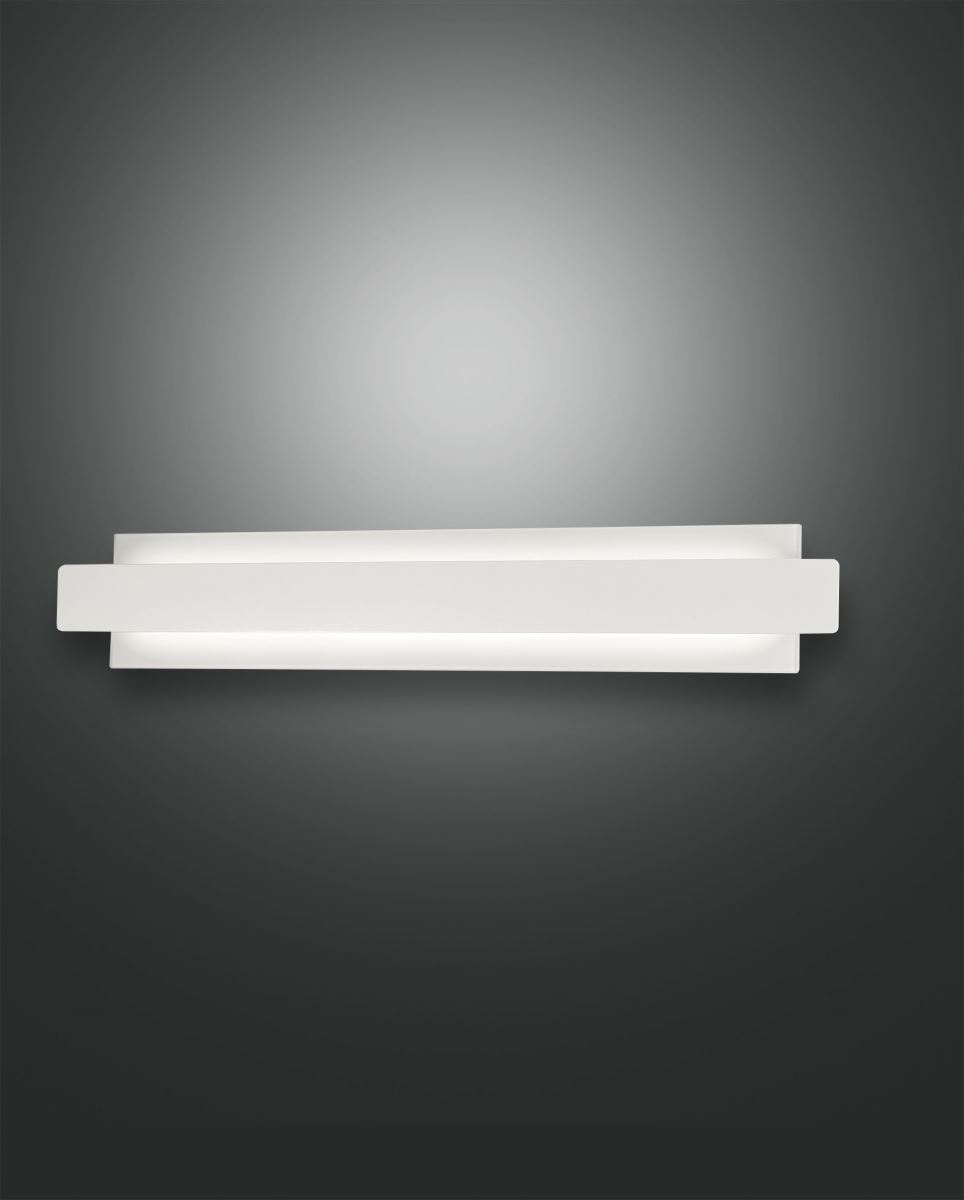 LED Wandleuchte weiss satiniert Fabas Luce Regolo 2100lm